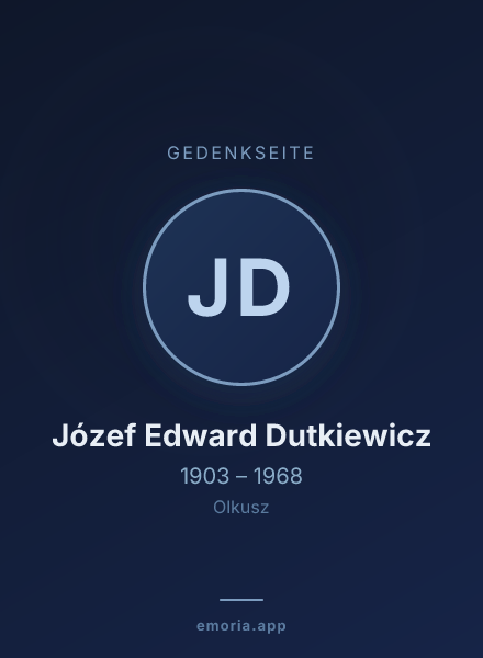 Gedenkportrait von Józef Edward Dutkiewicz