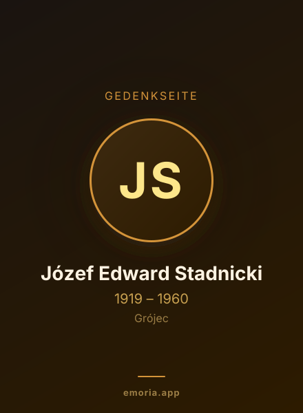 Gedenkportrait von Józef Edward Stadnicki