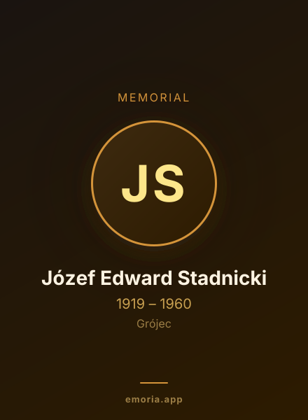 Memorial portrait of Józef Edward Stadnicki