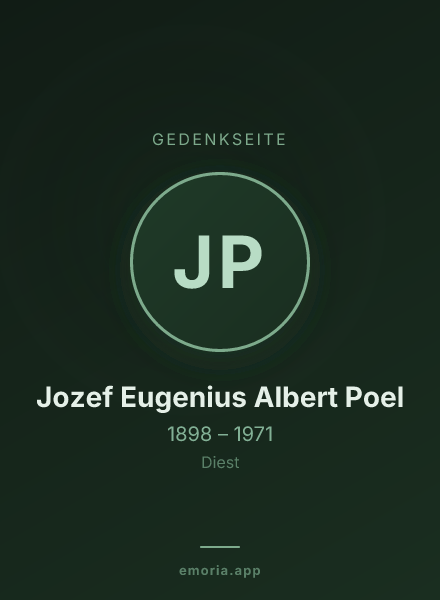Gedenkportrait von Jozef Eugenius Albert Poel