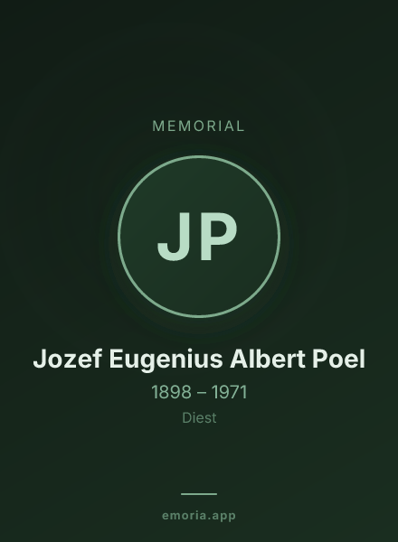 Memorial portrait of Jozef Eugenius Albert Poel