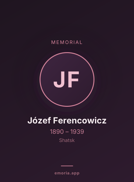 Memorial portrait of Józef Ferencowicz