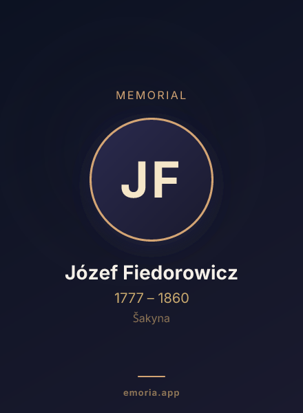 Memorial portrait of Józef Fiedorowicz