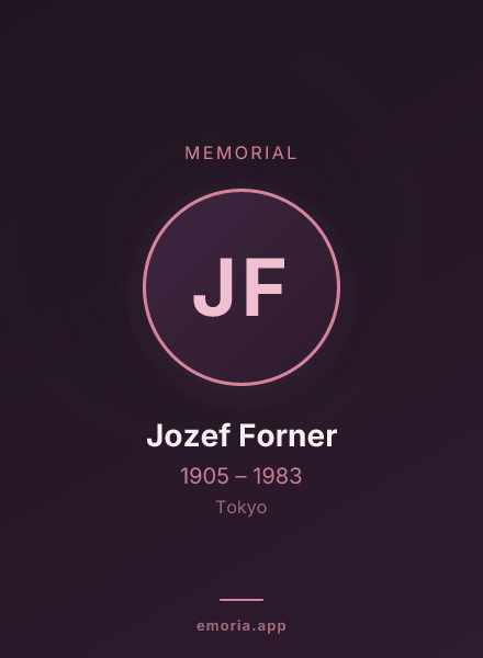 Memorial portrait of Jozef Forner