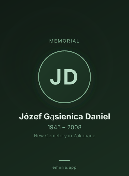 Memorial portrait of Józef Gąsienica Daniel