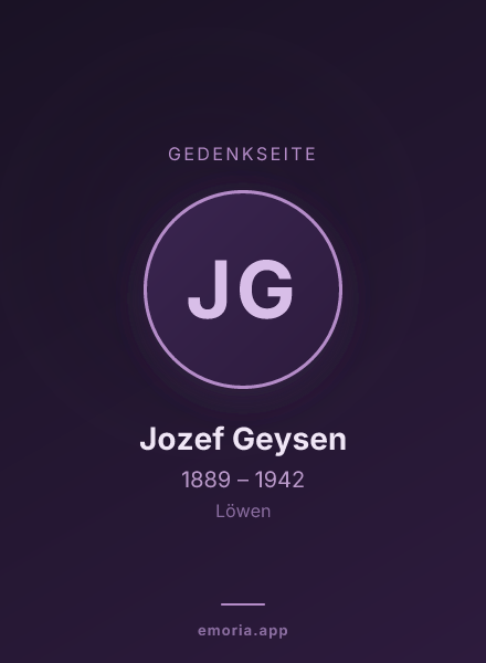 Gedenkportrait von Jozef Geysen
