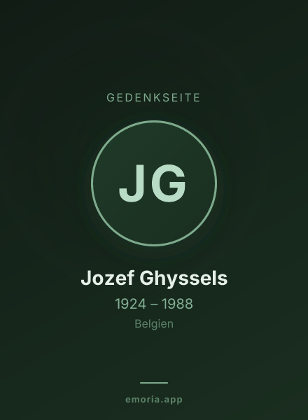 Gedenkportrait von Jozef Ghyssels