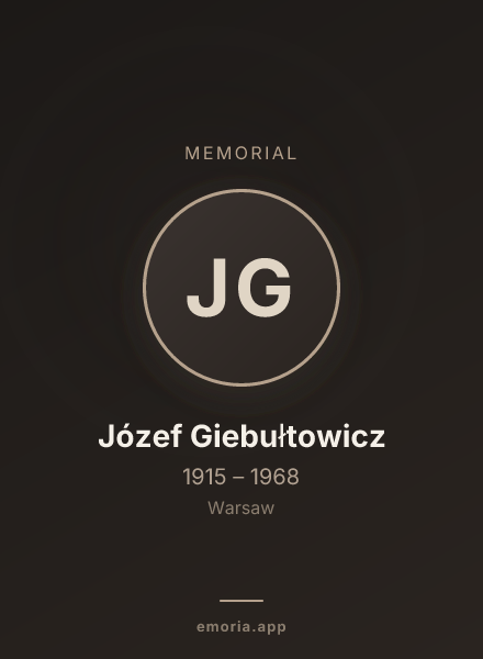 Memorial portrait of Józef Giebułtowicz