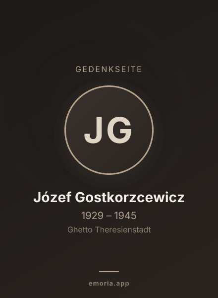 Gedenkportrait von Józef Gostkorzcewicz
