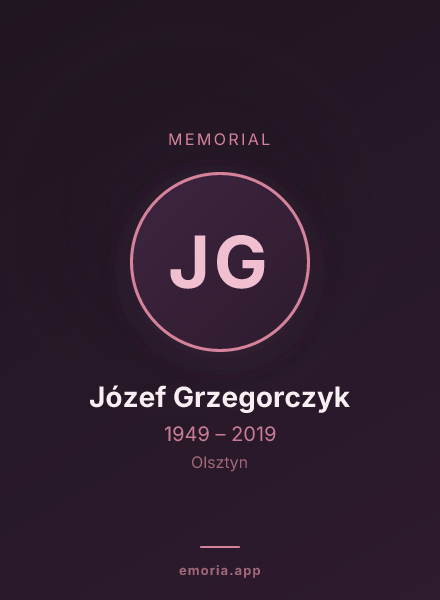 Memorial portrait of Józef Grzegorczyk