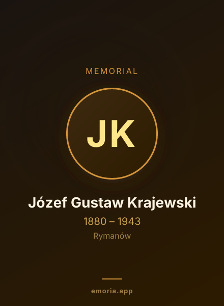 Memorial portrait of Józef Gustaw Krajewski