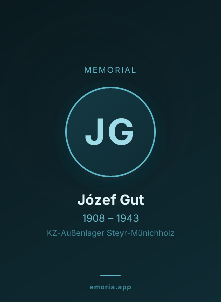 Memorial portrait of Józef Gut
