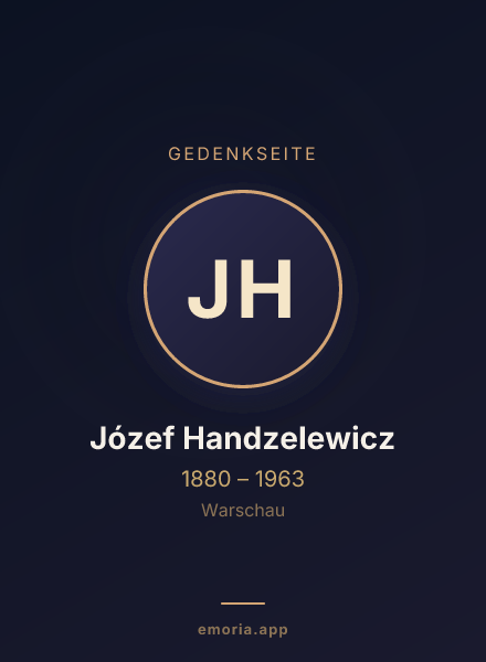 Gedenkportrait von Józef Handzelewicz