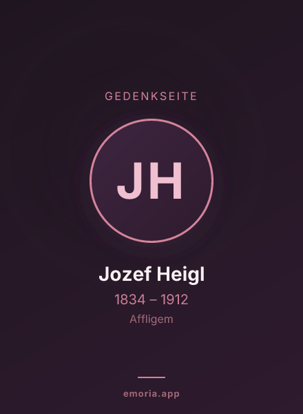 Gedenkportrait von Jozef Heigl