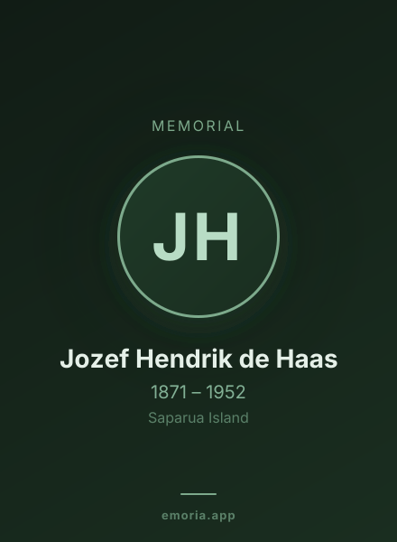 Memorial portrait of Jozef Hendrik de Haas