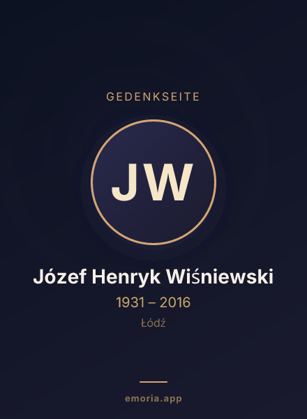 Gedenkportrait von Józef Henryk Wiśniewski