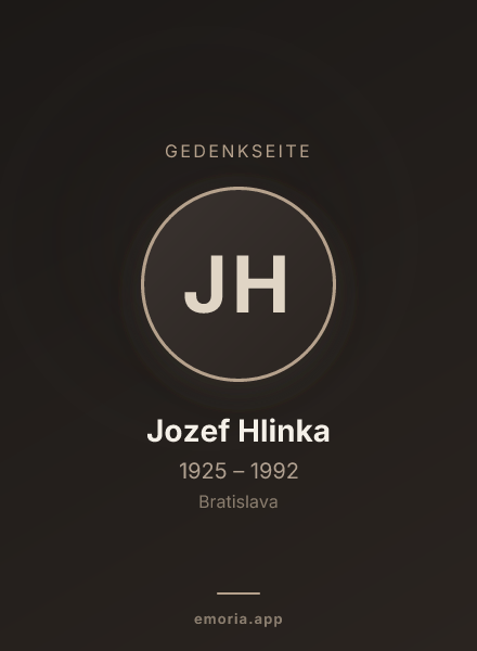 Gedenkportrait von Jozef Hlinka