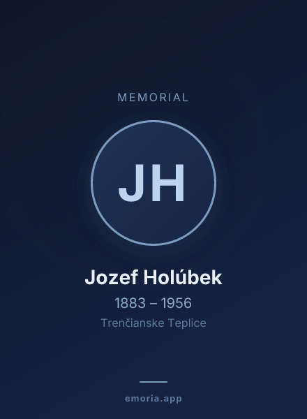 Memorial portrait of Jozef Holúbek
