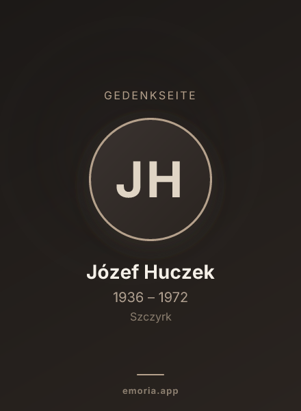 Gedenkportrait von Józef Huczek