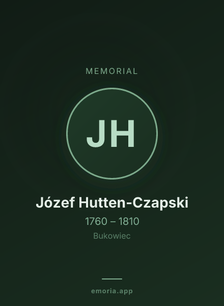 Memorial portrait of Józef Hutten-Czapski