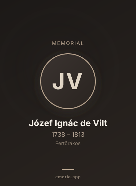 Memorial portrait of Józef Ignác de Vilt