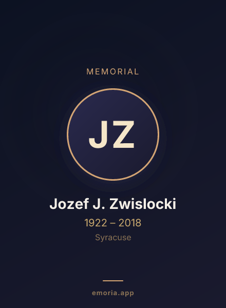 Memorial portrait of Jozef J. Zwislocki