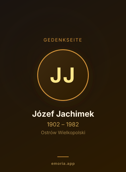 Gedenkportrait von Józef Jachimek
