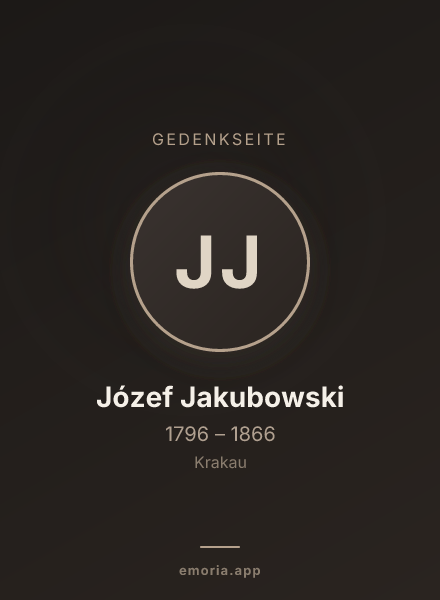 Gedenkportrait von Józef Jakubowski