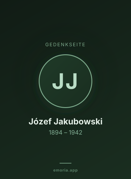 Gedenkportrait von Józef Jakubowski