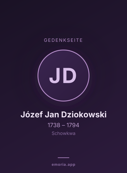 Gedenkportrait von Józef Jan Dziokowski