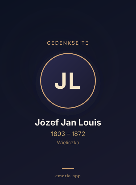 Gedenkportrait von Józef Jan Louis