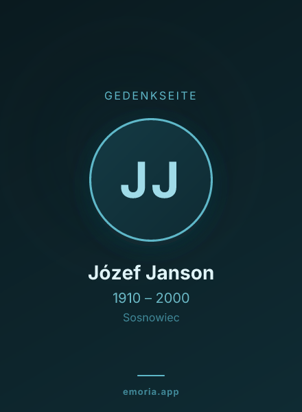 Gedenkportrait von Józef Janson