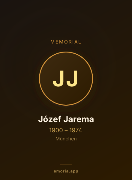Memorial portrait of Józef Jarema