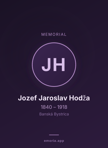 Memorial portrait of Jozef Jaroslav Hodža