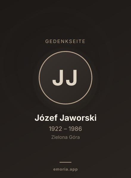 Gedenkportrait von Józef Jaworski