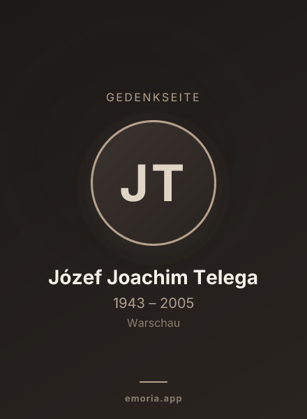 Gedenkportrait von Józef Joachim Telega