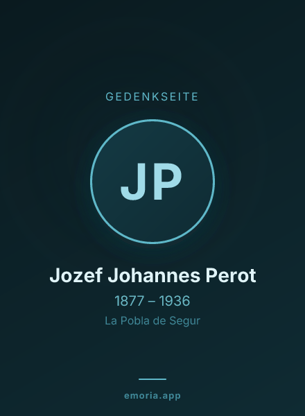 Gedenkportrait von Jozef Johannes Perot