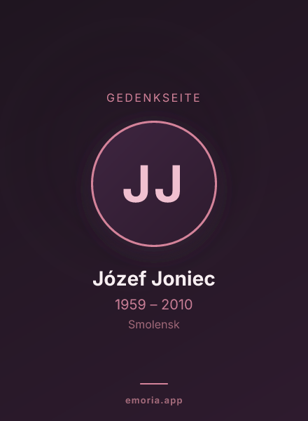 Gedenkportrait von Józef Joniec