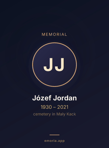 Memorial portrait of Józef Jordan