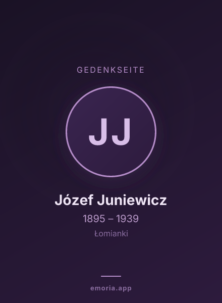 Gedenkportrait von Józef Juniewicz