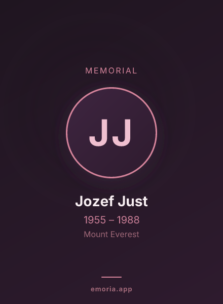 Memorial portrait of Jozef Just