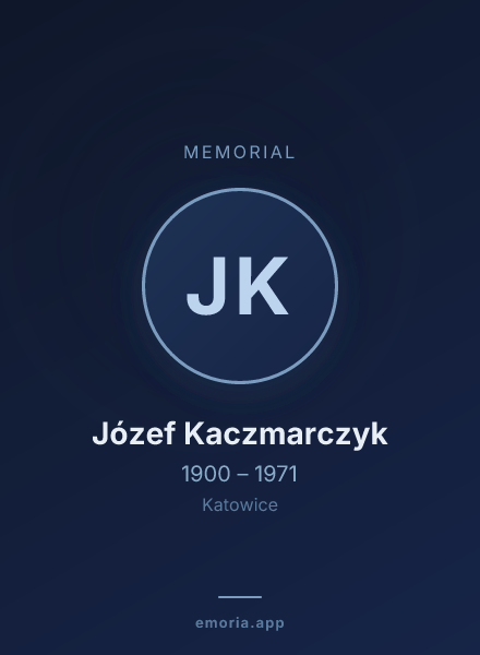 Memorial portrait of Józef Kaczmarczyk
