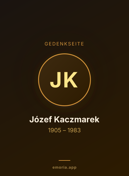 Gedenkportrait von Józef Kaczmarek