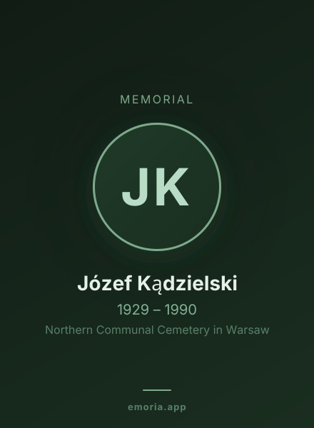 Memorial portrait of Józef Kądzielski