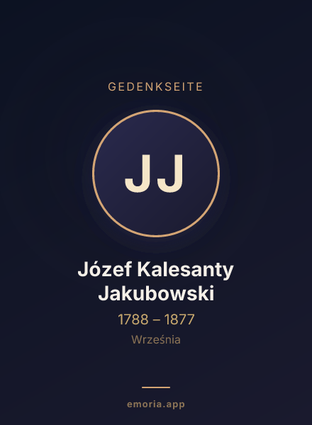 Gedenkportrait von Józef Kalesanty Jakubowski