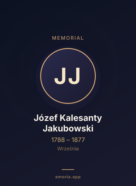 Memorial portrait of Józef Kalesanty Jakubowski