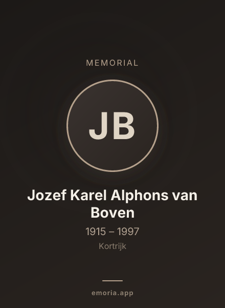 Memorial portrait of Jozef Karel Alphons van Boven