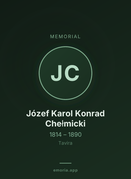 Memorial portrait of Józef Karol Konrad Chełmicki