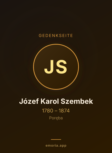 Gedenkportrait von Józef Karol Szembek