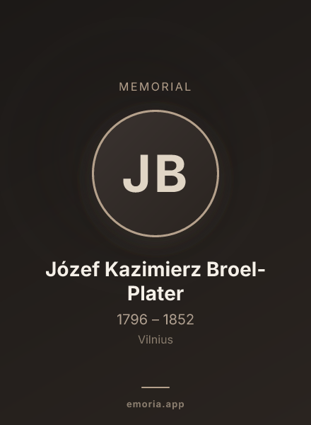 Memorial portrait of Józef Kazimierz Broel-Plater